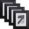 Craig Frames 4 Pack Upscale Satin Black Picture Frame with Mat
